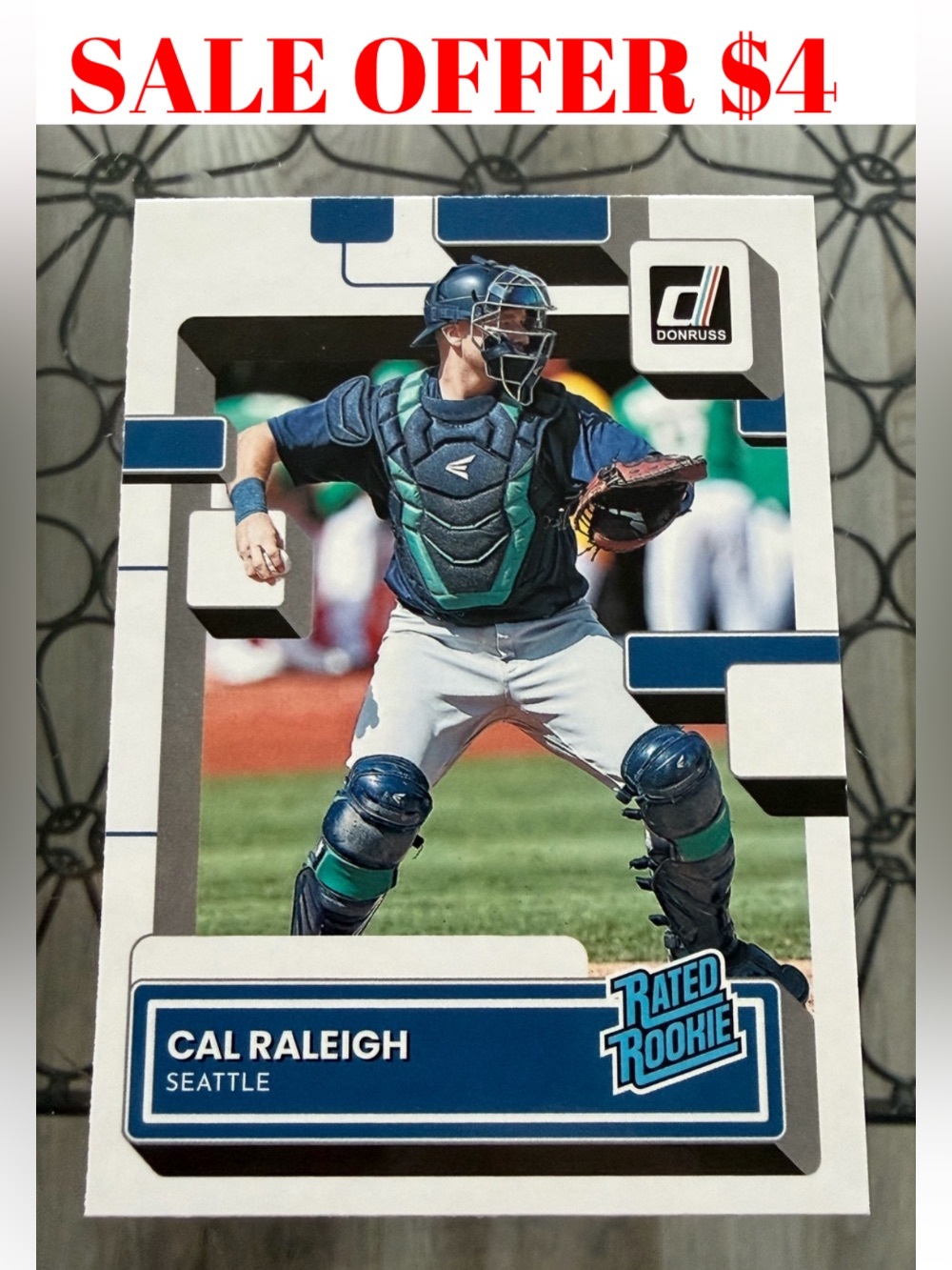 Cal Raleigh 2022 Panini Seattle Mariners Rookie RC Baseball Card
